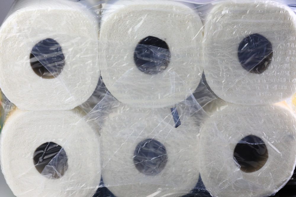 Bulk package of toilet paper