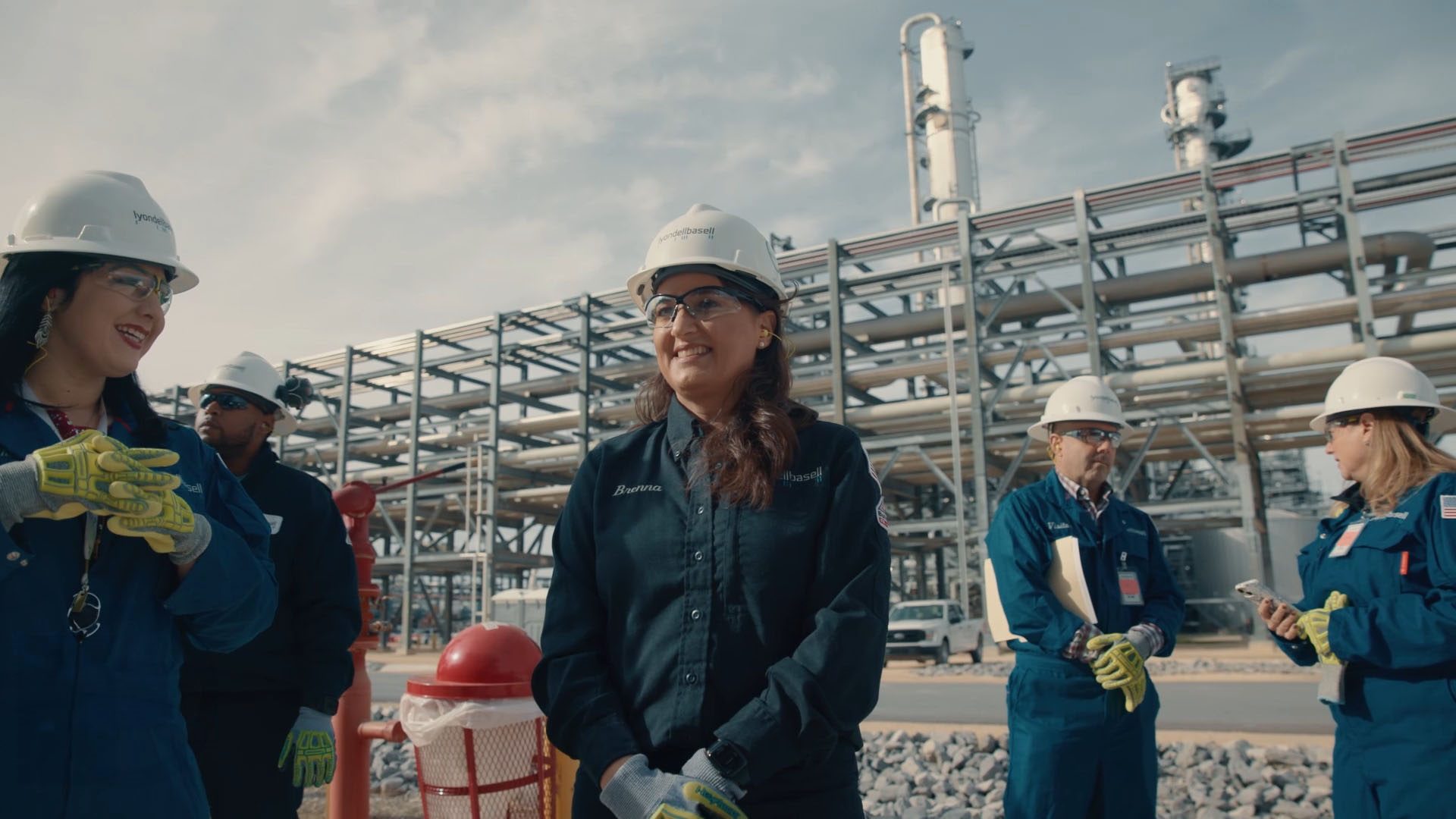 Brenna, optimization engineer, LyondellBasell outside facility