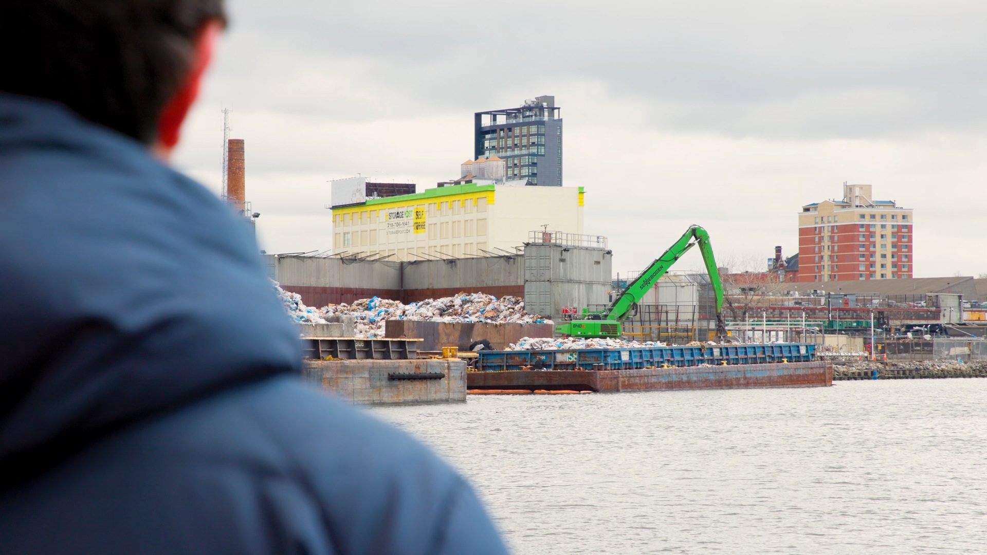 A sorting facility located near water