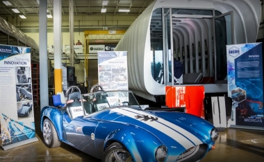 End-of-life cars being displayed at a car show