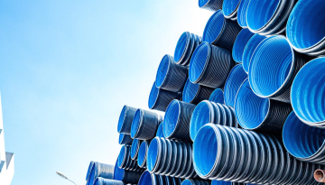 Thick plastic pipe