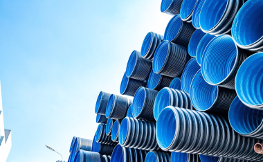 Thick plastic pipe