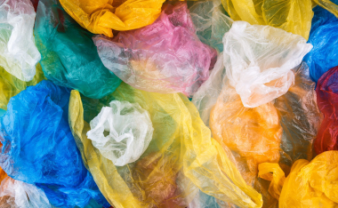 multicolored plastic bags